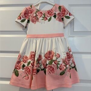 Patachou Floral Pink and White Dress